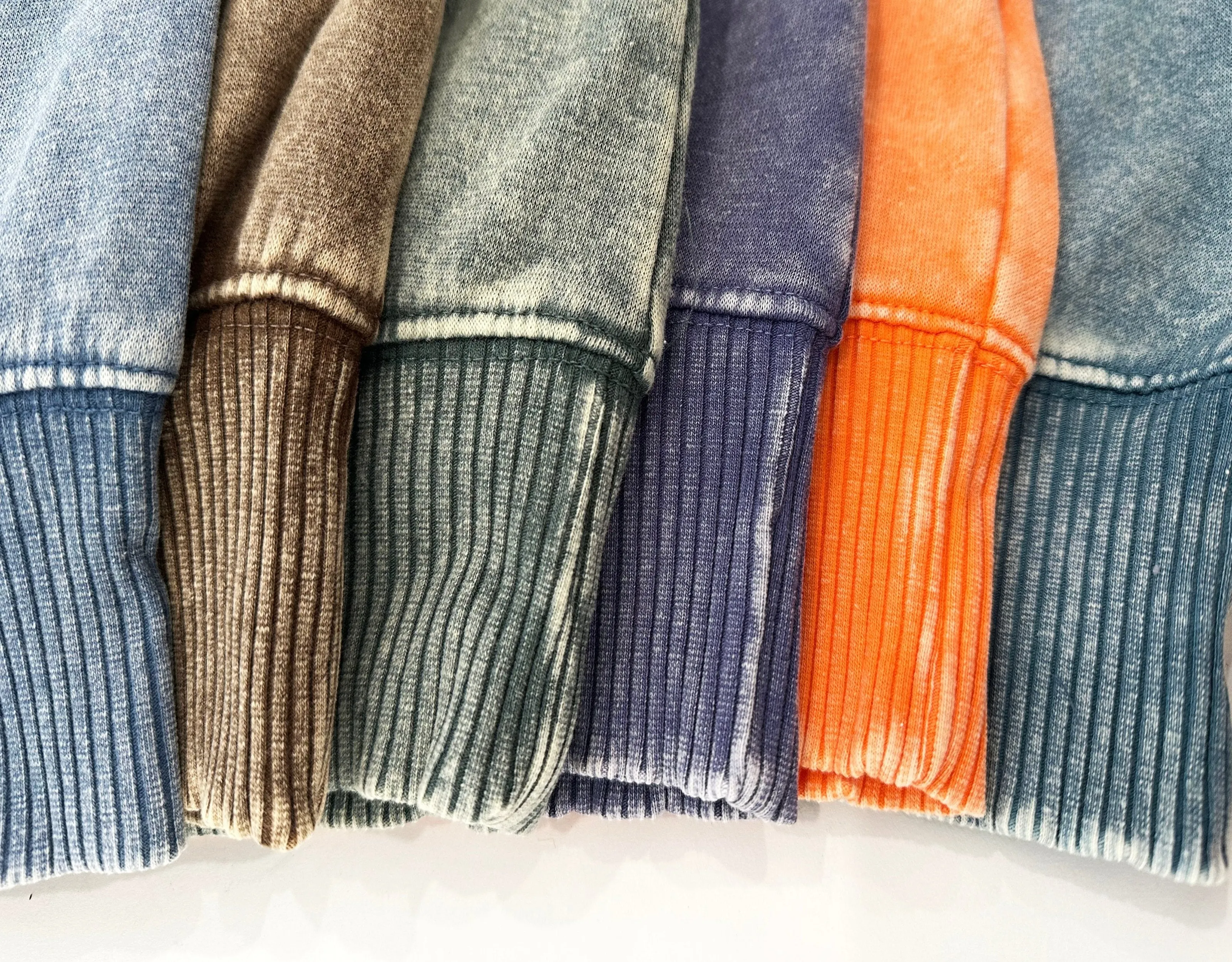 Back to the Basics Acid wash Pullover Tops