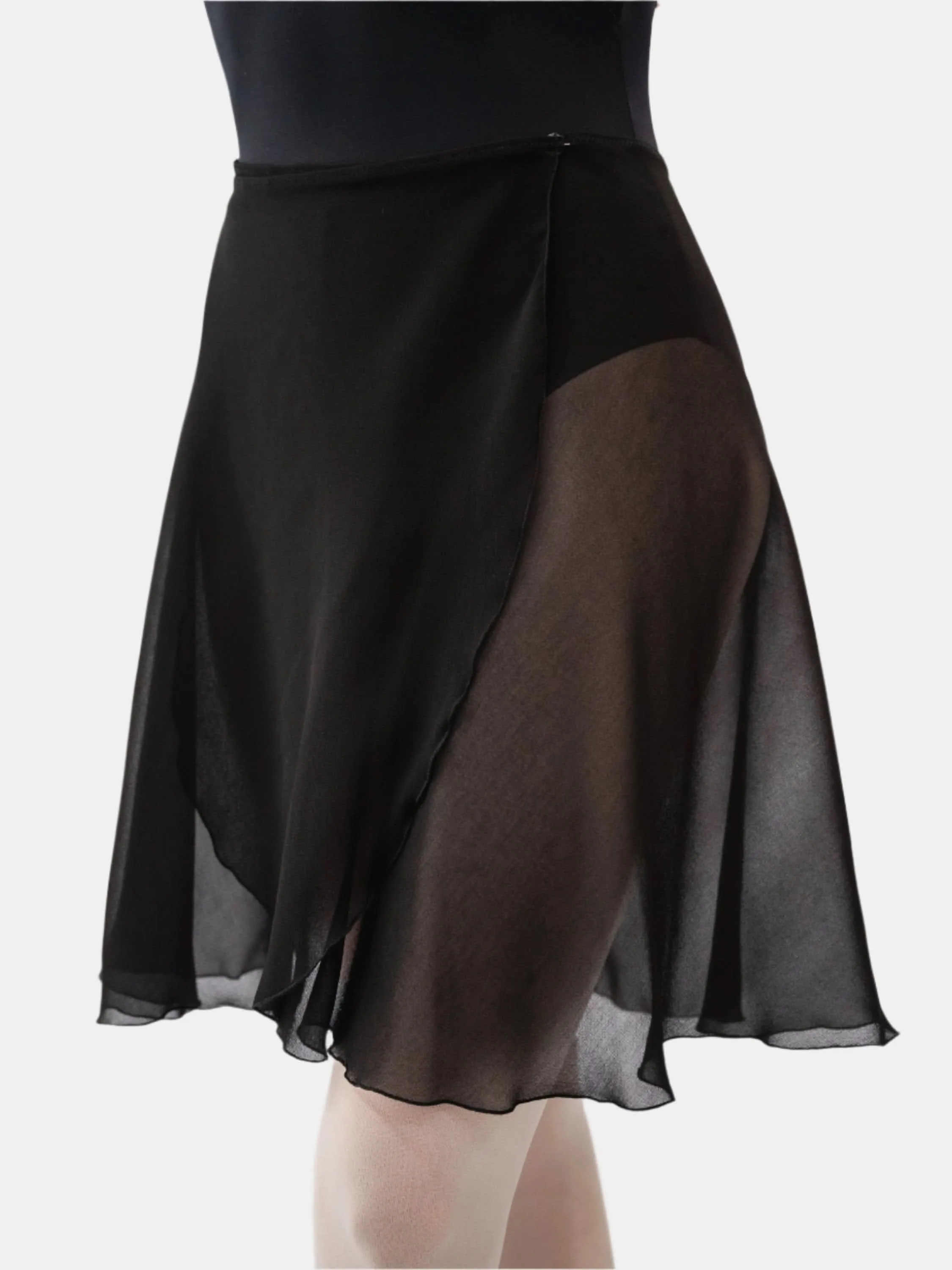 Black Wrap Long Dance Skirt MP339