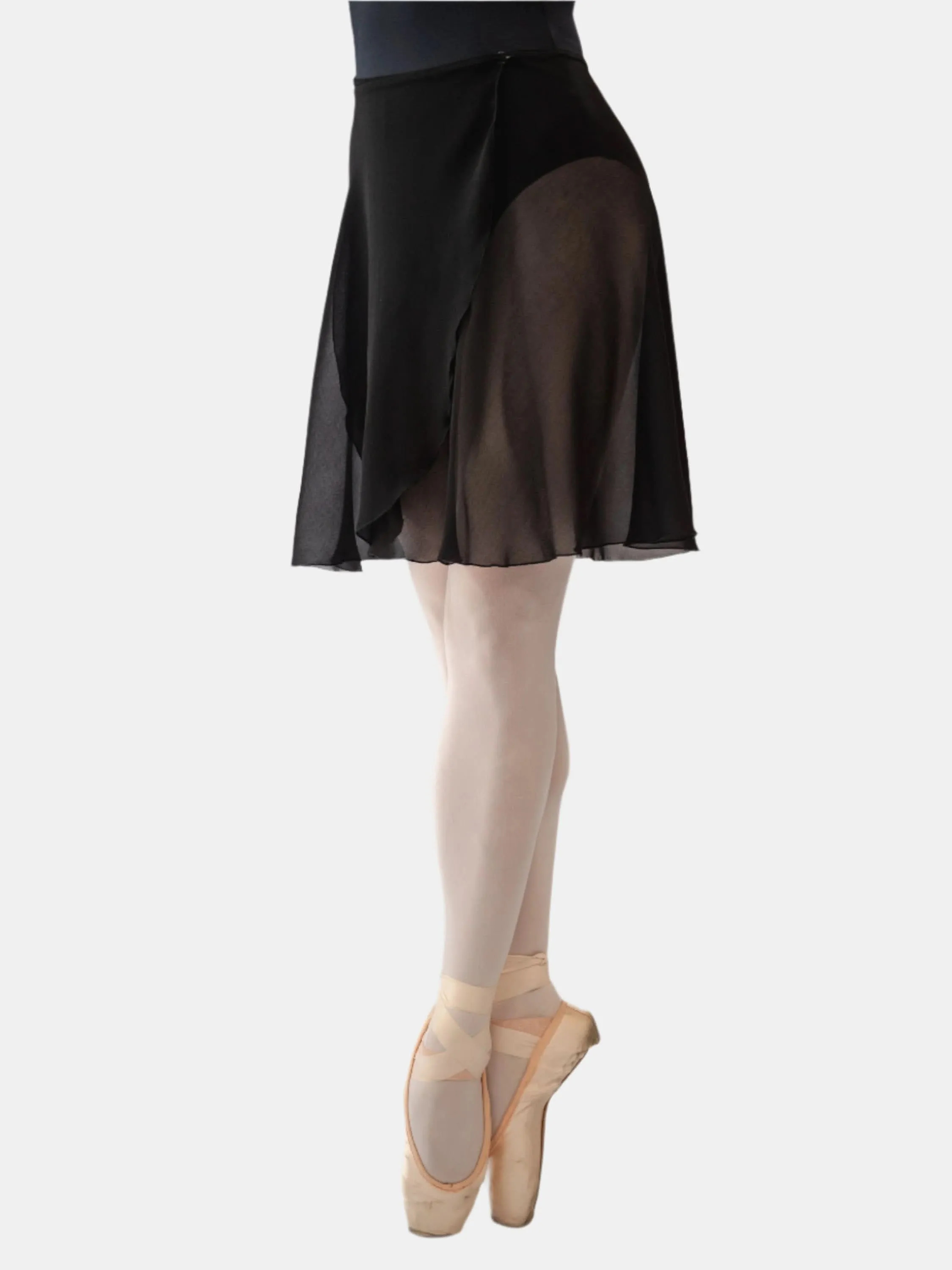 Black Wrap Long Dance Skirt MP339