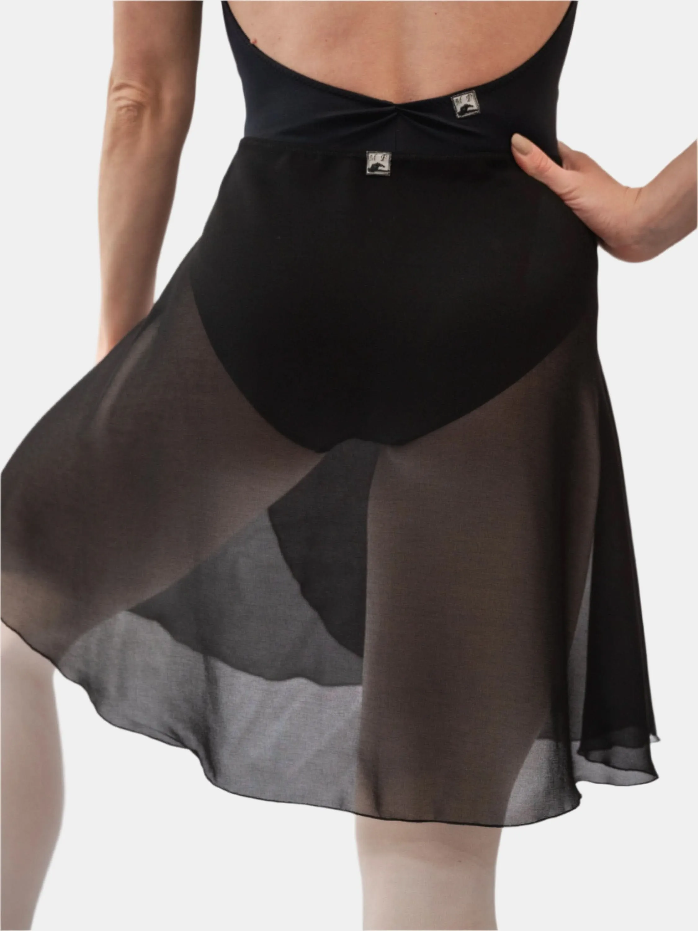 Black Wrap Long Dance Skirt MP339
