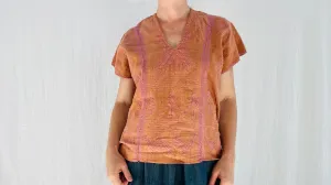 Pinotepa Don Luis Huipil. Silk Brocade. Oaxaca, Mexico. 0063