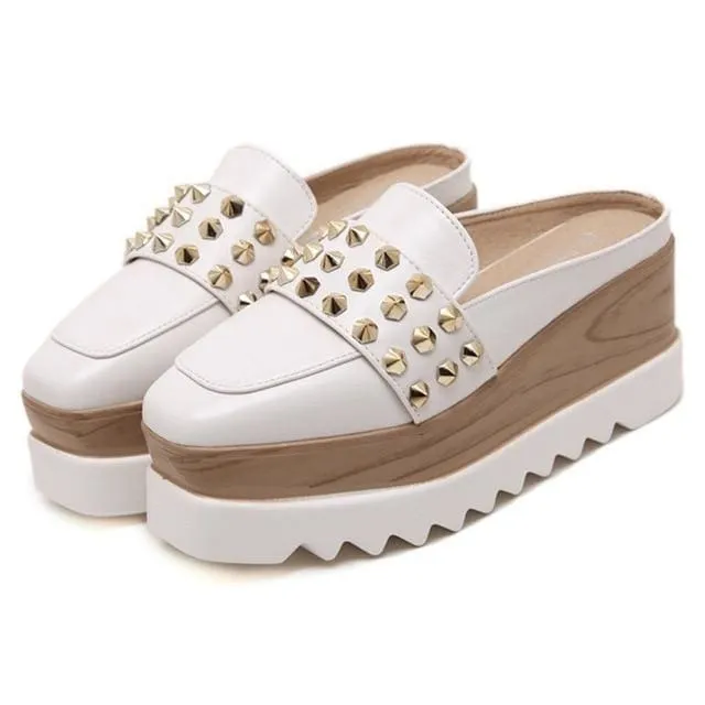 Rivet Mules Comfortable Slippers
