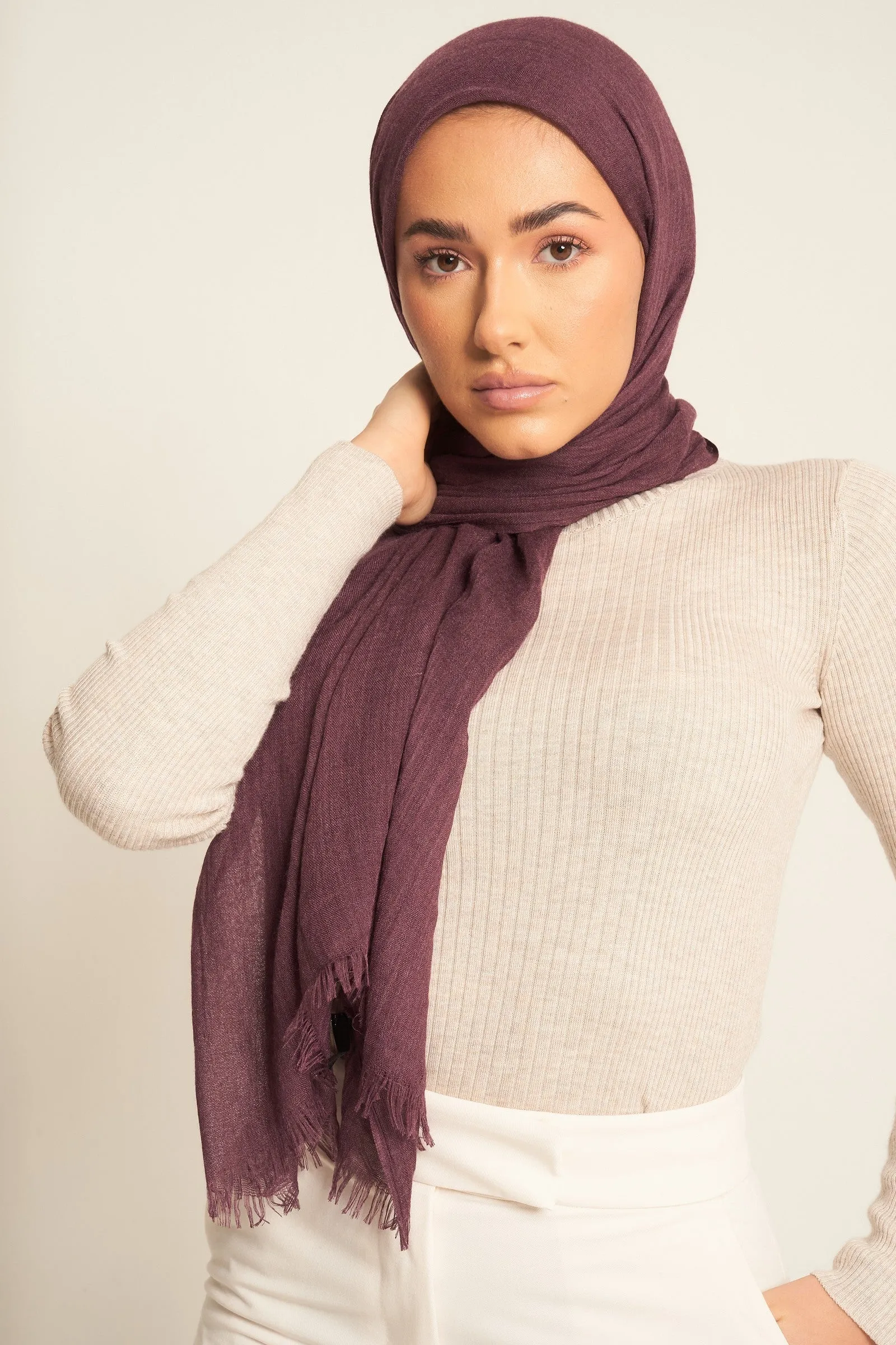 Tyrian Purple | Luxury Cotton Modal Hijab