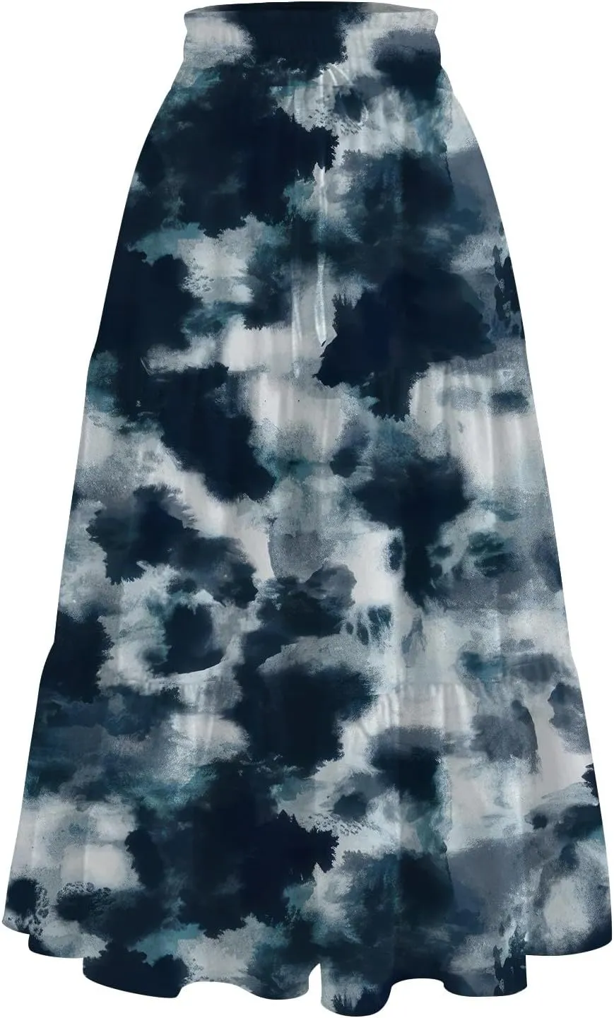 Women's Skirts Long High Waist Flowy Maxi Skirt A-Line Bohemian Style Summer